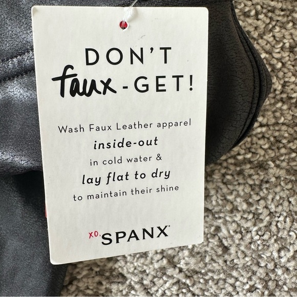 Spanx SPANXshape™ Faux Leather Leggings Black Size 1X 2437P NWT - Picture 8 of 14